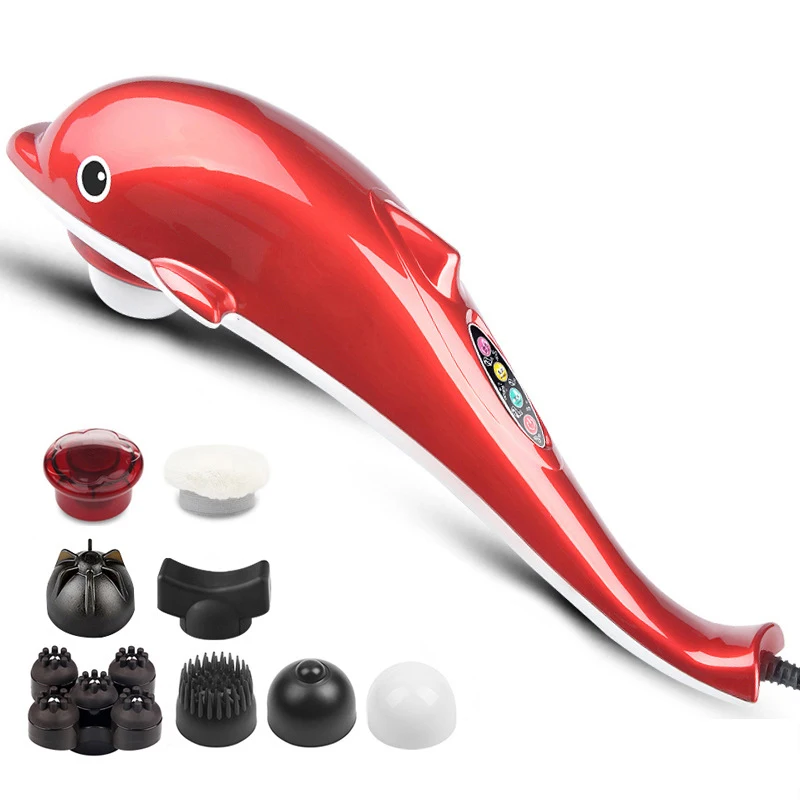 Electric dolphin cervical vertebra shoulder waist massage rod massage hammer dolphin massager