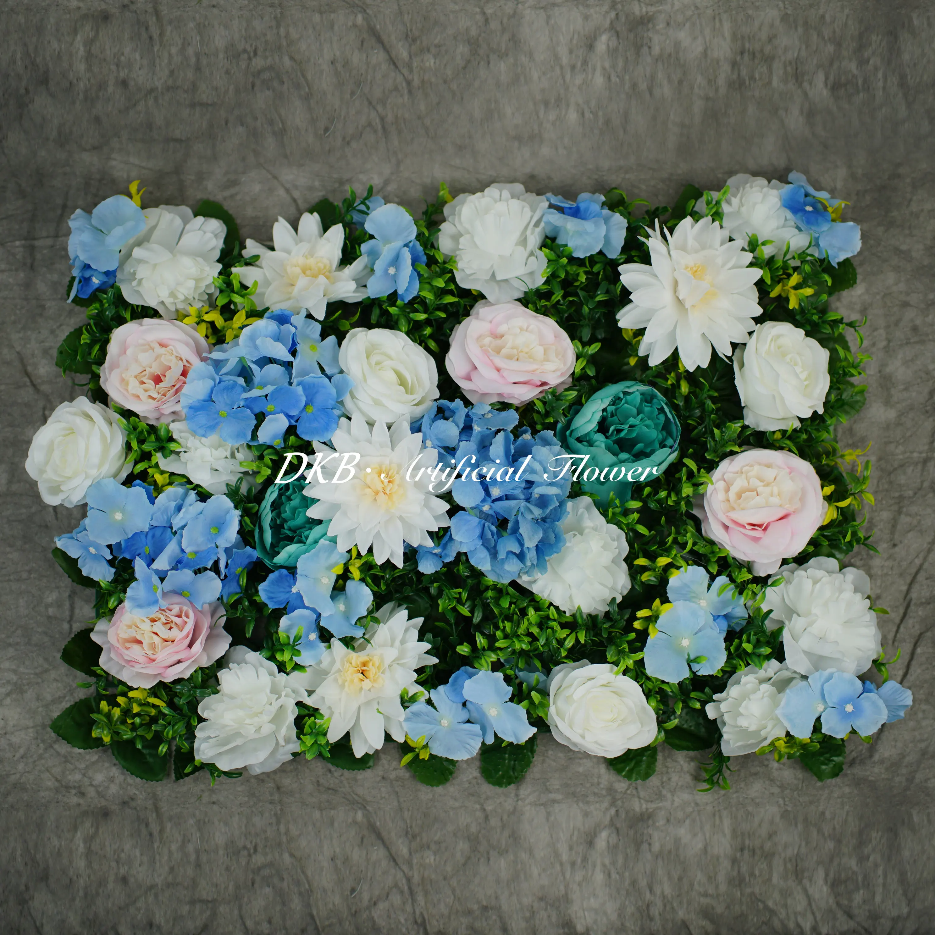 2024 best selling product artificial silk rose 40*60cm flower wall panel artificial