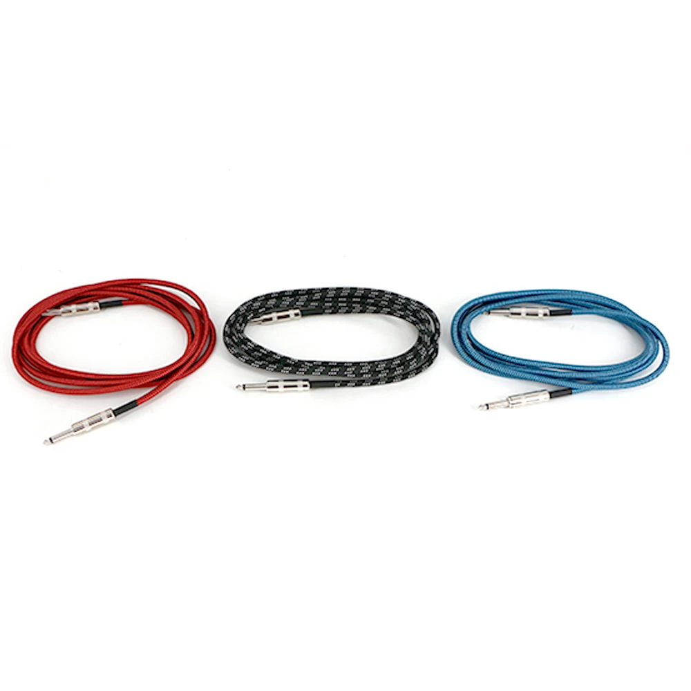 Guitar Parts Connector Nylon Braid 3M 6M 10M Guitar Cable Electric Instrument Bass Amp Cord  For Bass Guitars