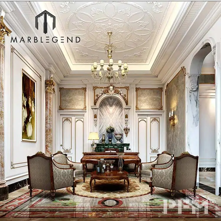 Contemporary interior marble floor design architecture design for villa