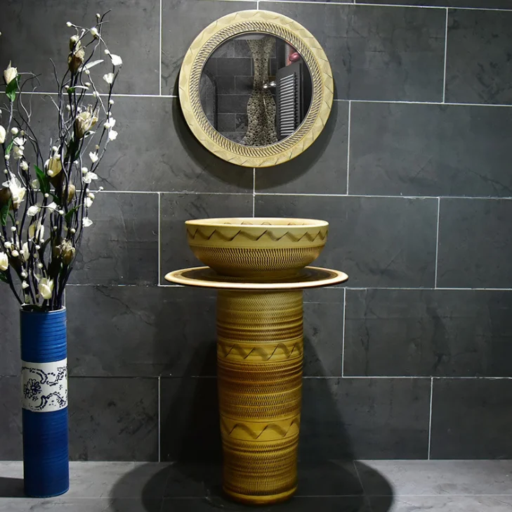 Wholesale New Hot Selling Ceramic Washing basins With Stand