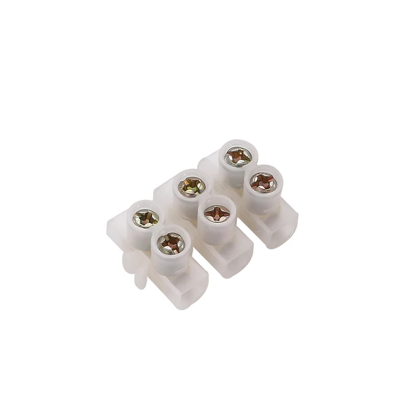 Screw Terminal Blocks 12 Ways Polyethylene 3A 6A 10A 16A 20A 30A Brass Wire Terminal Connectors
