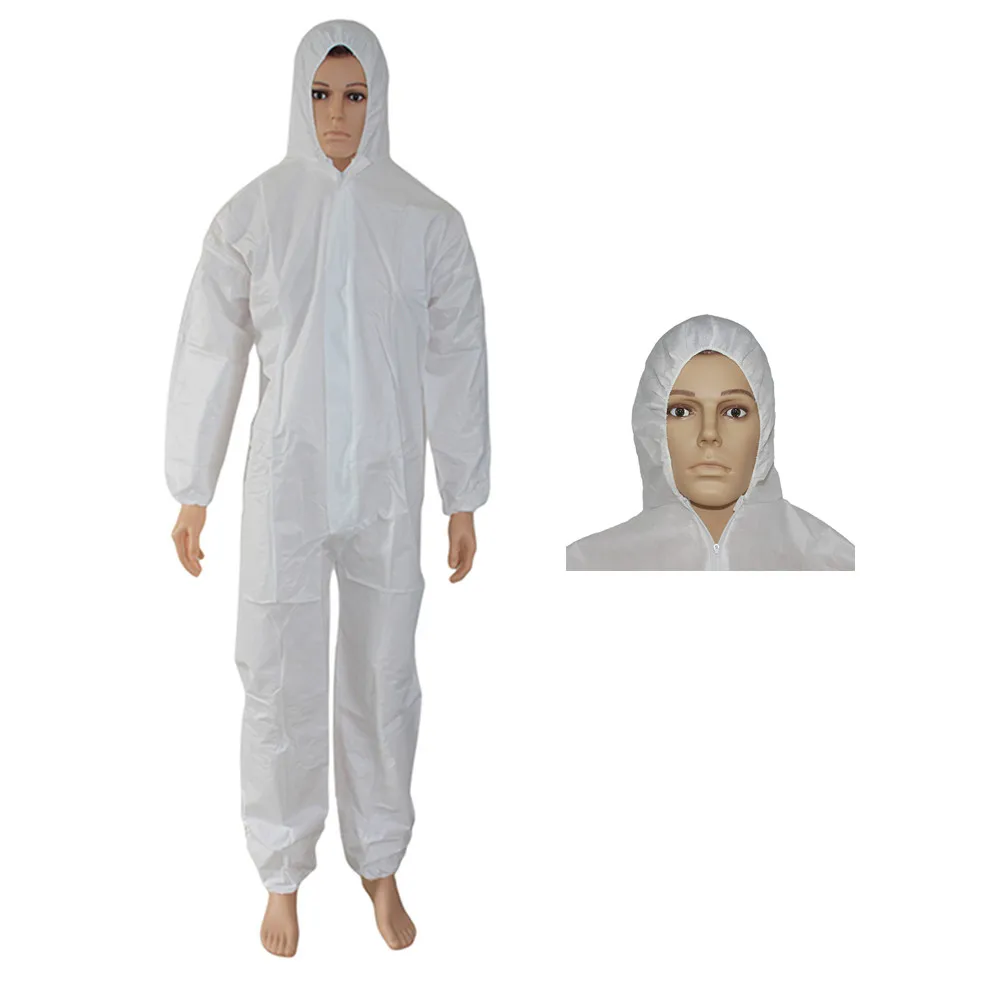 White Medical ppes Suit Disposable Coveralls Waterproof SMS With Hood And Boot Ppekit Disposable Coverall