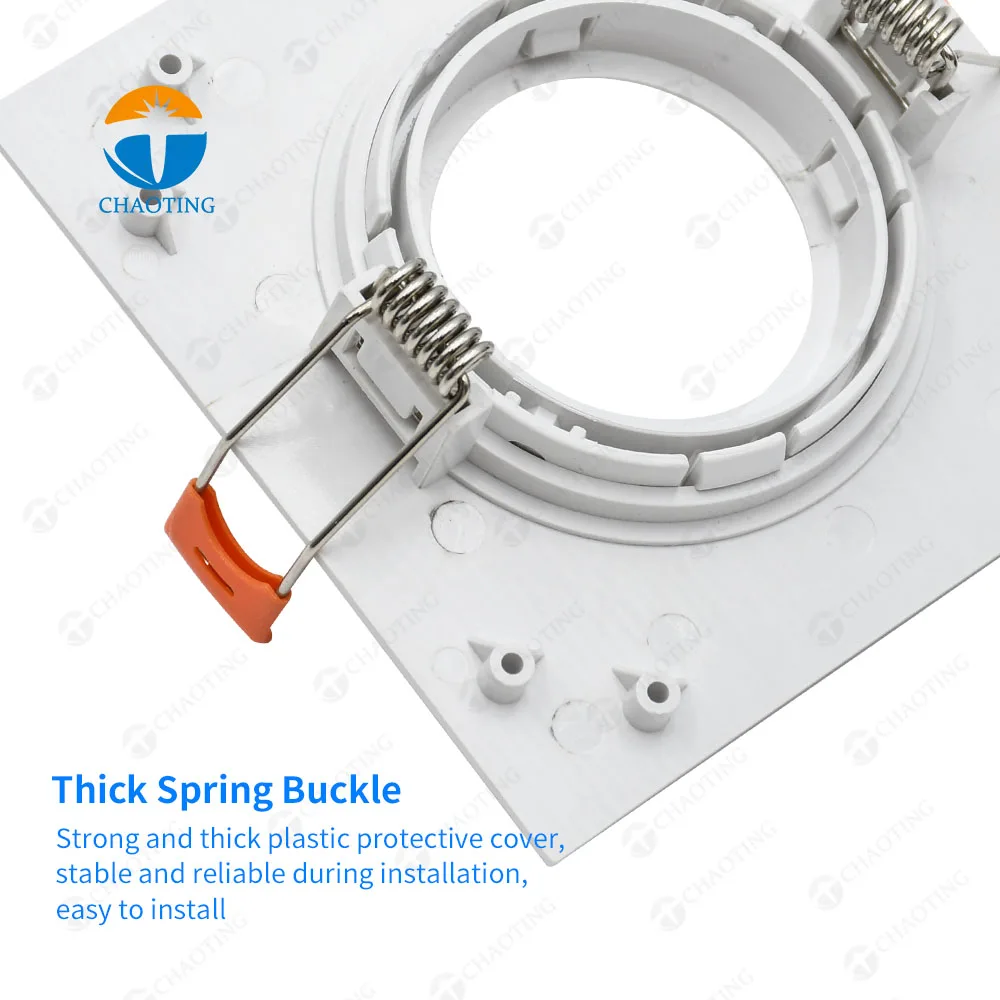 ABS Plastic Square Round Rectangle Lamp Housing Adjustable Angle Gu10 Mr16 PAR30 Anti Glare LED Downlight Fitting Housing Frame