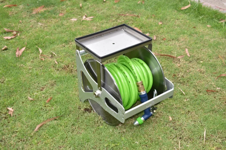 Online shopping multi-function wall mounted metal garden water portable hose reel cart
