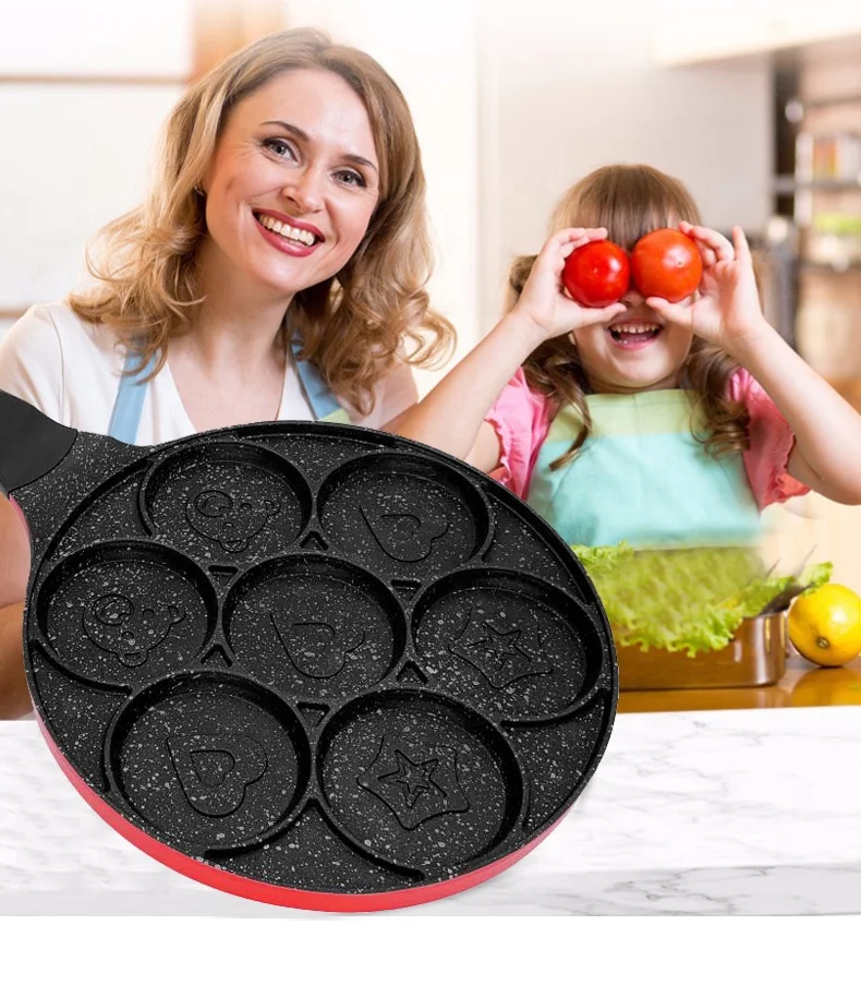 wholesale 7-hole skillet kitchen cooking set cookware fry pan nonstick set cast iron frying pan cast iron electric skillets