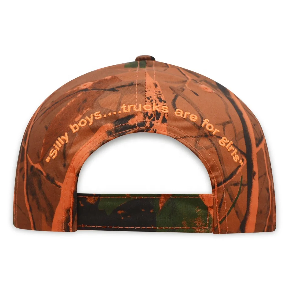 Blaze Orange Hunting Caps 3D Embroidery Camouflage Cap Outdoor Hunting Safety Neon Orange Baseball Hat