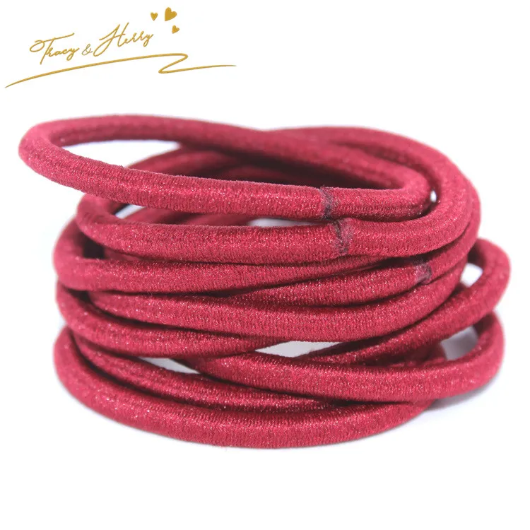 Korean Style Hair Rings 4mm Superior High Hair Elastic Band for Girls Hair Decoration Kids Party or Daily Life