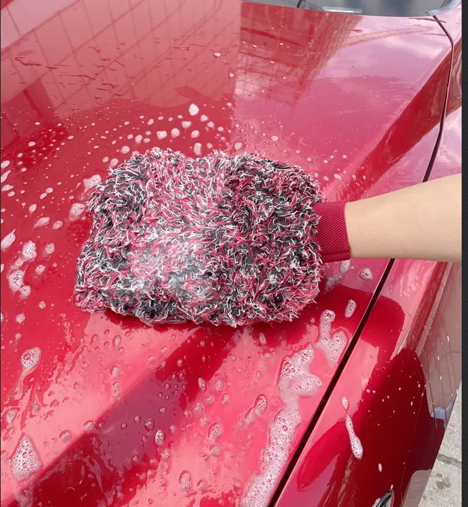 Greenfound Auto Cleaning Glove car washing mitt microfiber new Car wash tools with cuff ultra-plush chenille car wash products
