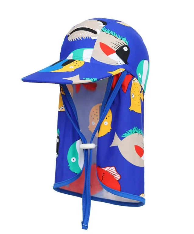 Солнцезащитная шапка, закрывающая шею, детская шапка с откидной крышкой