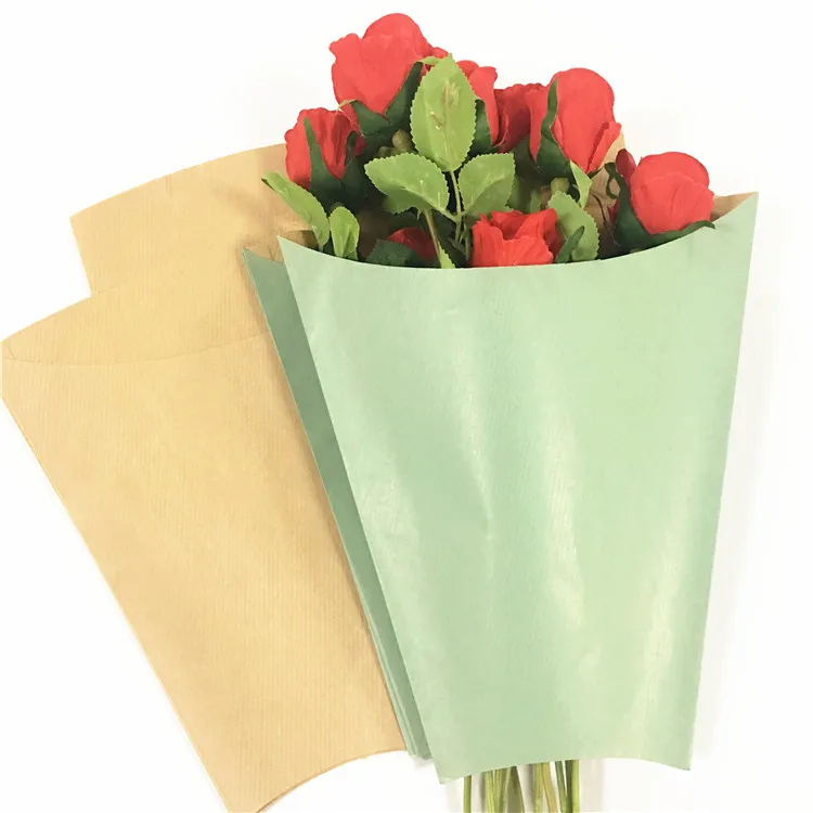 Переработанный крафт-бумажный материал, принимаем индивидуальный логотип, цветочный рукав