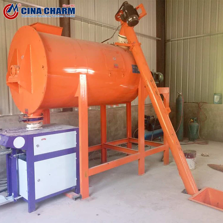Semi-automatic high capacity small dry mortar production