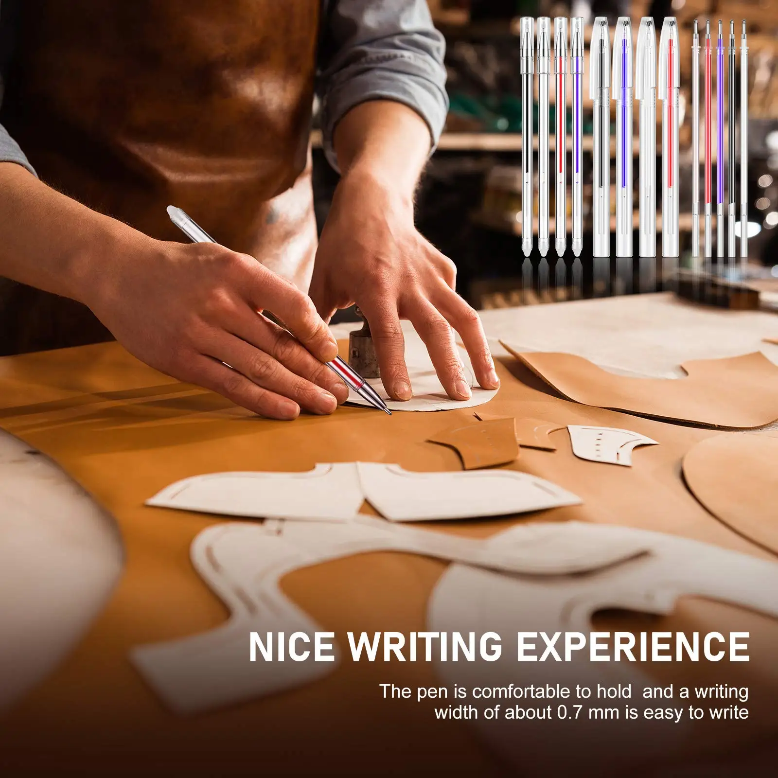 Heat Erasable Pens Set Heat Erasable Fabric Marking Pens Heat Erase with Refills and Pen Storage Bag for Quilting Sewing