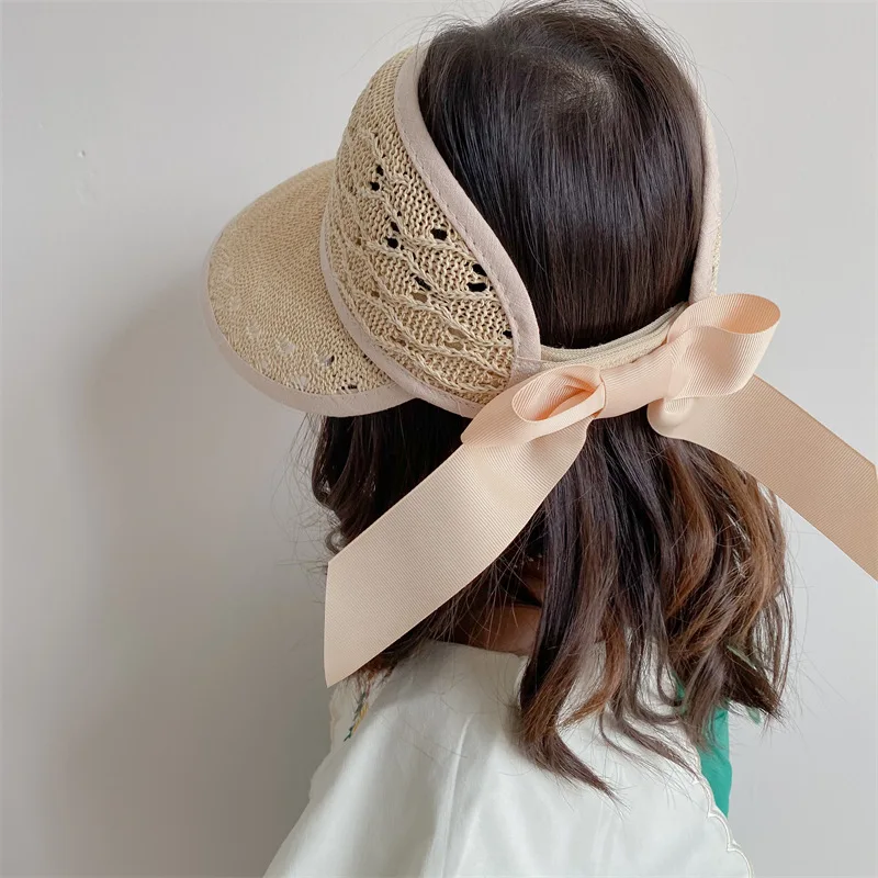 Соломенная шляпа с козырьком для взрослых и детей, складная пляжная шапка от солнца, для детей и взрослых, ручной работы