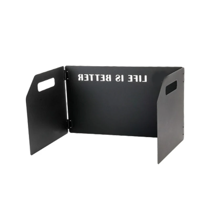 Portable Steel Outdoor Stove Windshield Lightweight Hollow Windscreen Camping Stove Windshield For Hiking