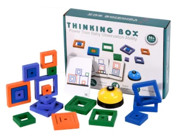 Interactive party card game wooden rainbow blocks educational game for children fun parent-child board game