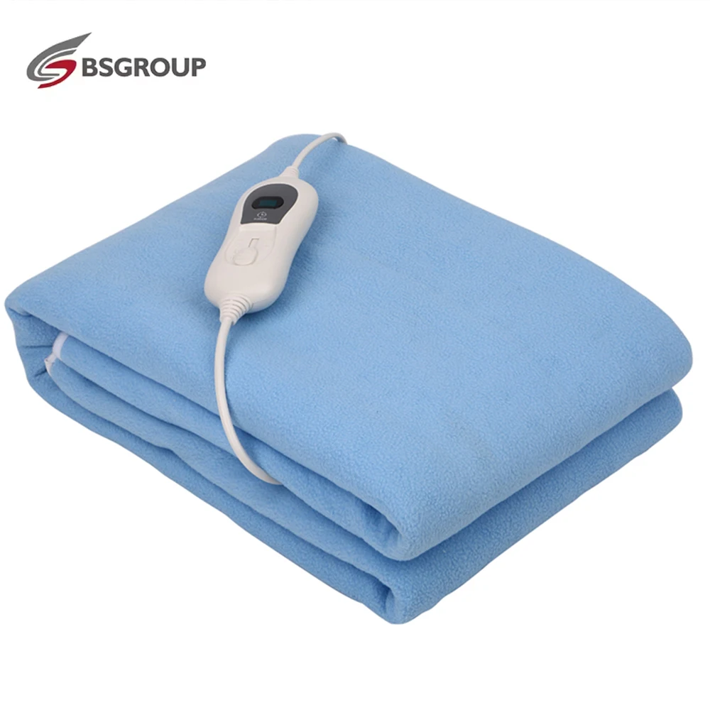 CE GS 220V Polar Fleece Electric Bed Warmer Blanket Heated Under Blanket