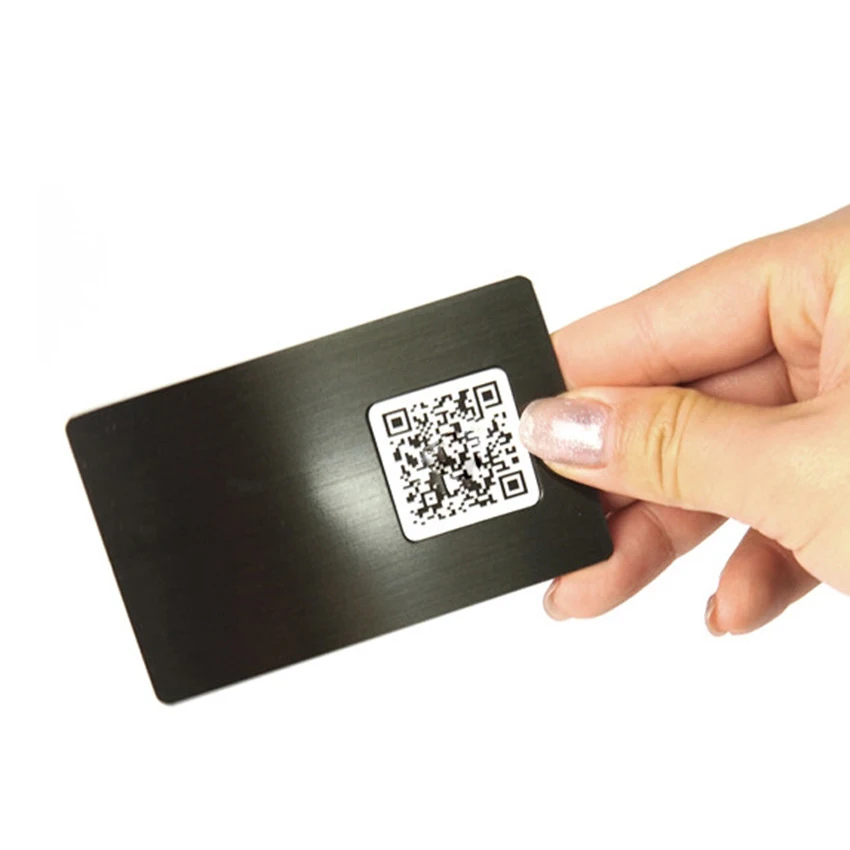 Карта nfc из нержавеющей стали черная металлическая уникальная карточка с QR-кодом nfc-карта