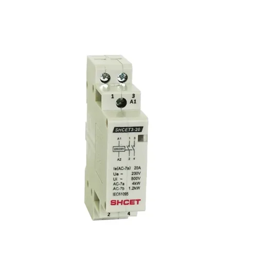 din rail type modular 110V single pole AC contactor 25A 1P
