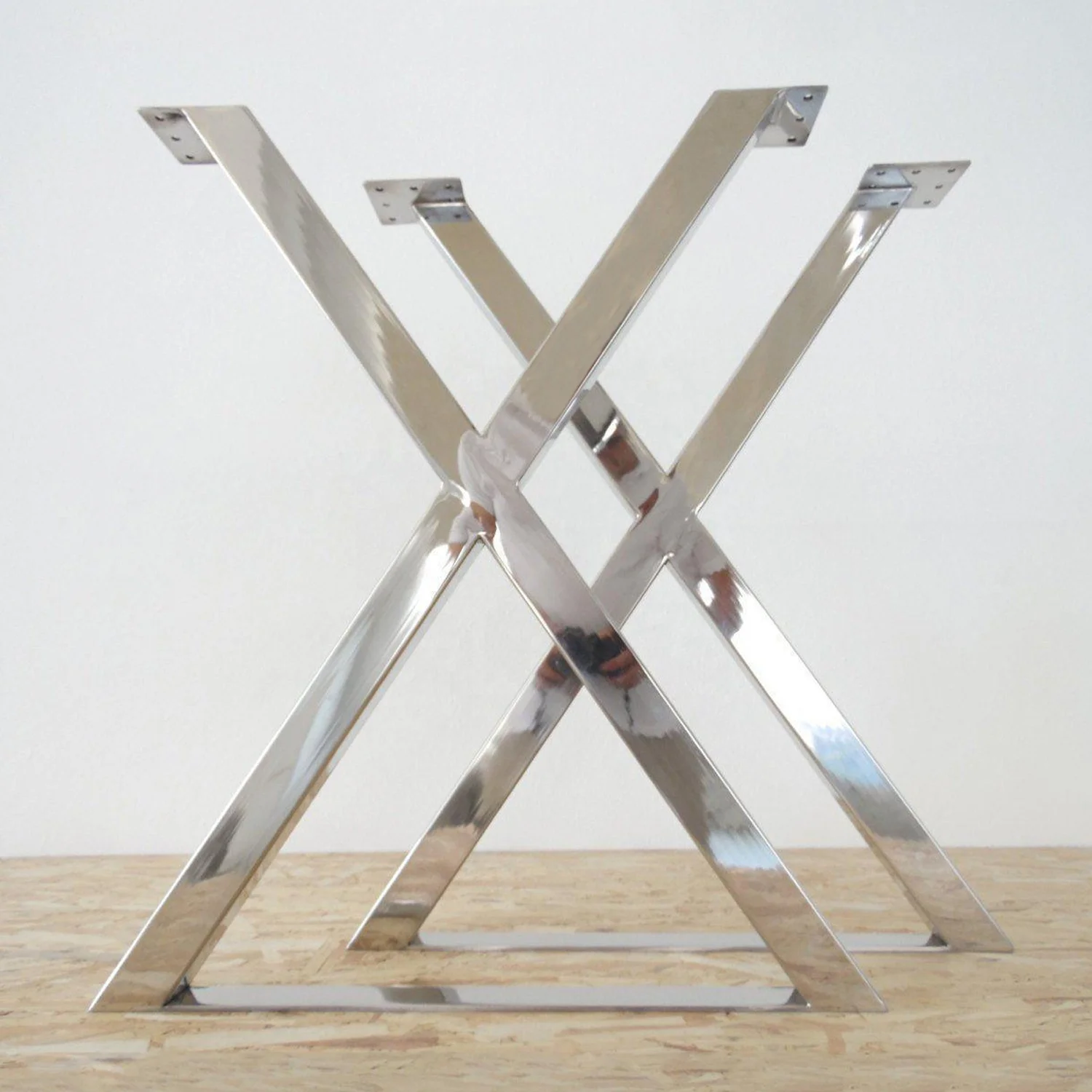 OEM high-end custom processing stainless steel square tube cutting welding polishing powder coating table frame table legs