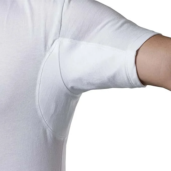 95%Modal 5%spandex blend sweat proof t-shirt Defense Undershirt  Crew Neck Underarm Sweat Proof Micro Modal  tshirt