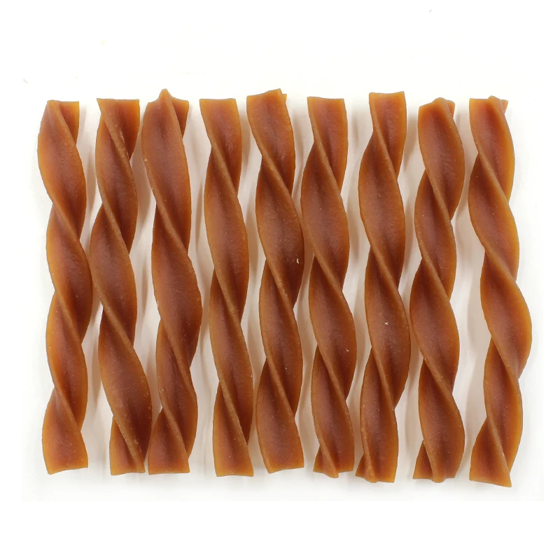 Natural Eco Dog Rawhide Free Chicken Flavor Bulk Chow Twist Strip Dog Treats Pet Snacks Dog FoodStick