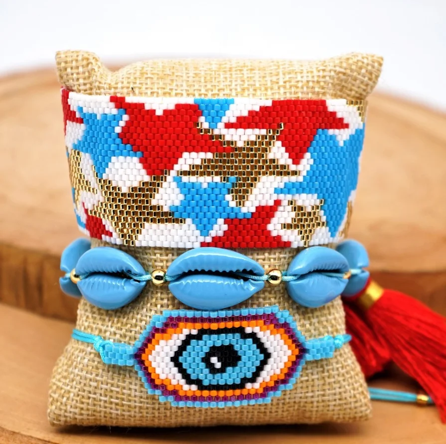 Mexico Bracelet For Women Pulseras Mujer Moda MIYUKI Jewelry Turkish Evil Eye Bracelets Handmade Armband Crystal New