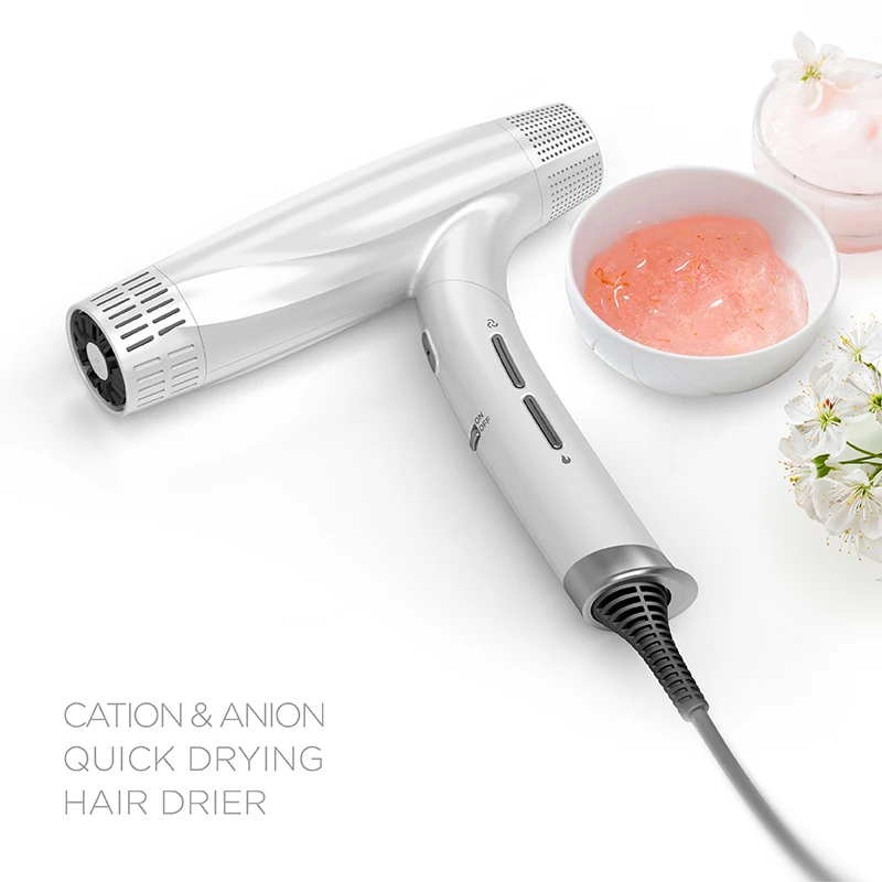 Высокоскоростной фен для волос с логотипом на заказ, складной фен, ионная быстрая сушка, бесшумная работа, фен для волос