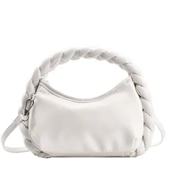 New Arrivals fashion Small Purse Handbag Woven Handle Designer Bag Women Pu Leather Trend Shoulder bag Women