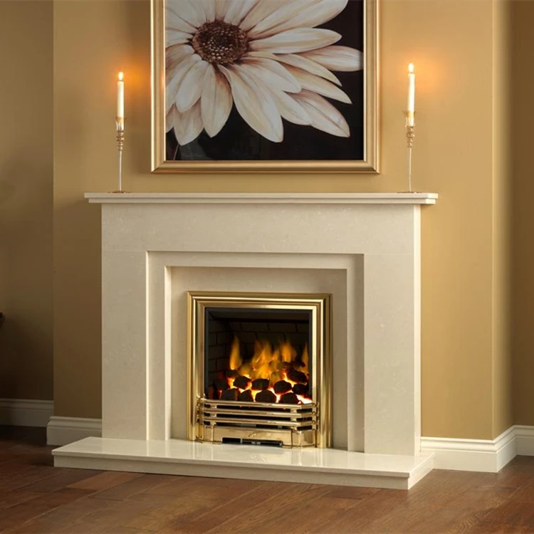 Factory Supplier Sandstone Fireplace Surrounds Mantel Simple American Office Decoration Fireplace Frame