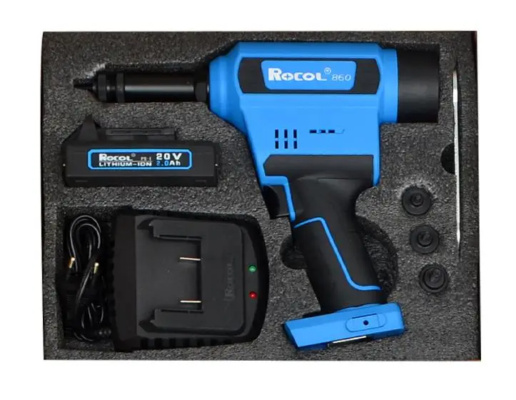 RL-860 батарея Заклепка гайка пневматический пистолет беспроводные клепальщик M3-M10