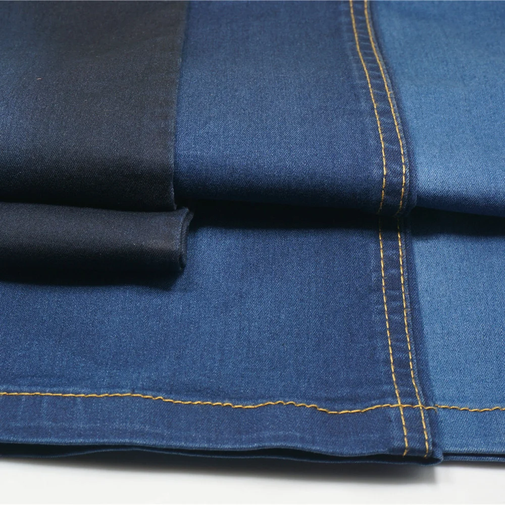 Premium Quality Denim Stock Lot Jean Fabrics Textiles Pure Cotton Woven GOTS Twist Spandex Blend
