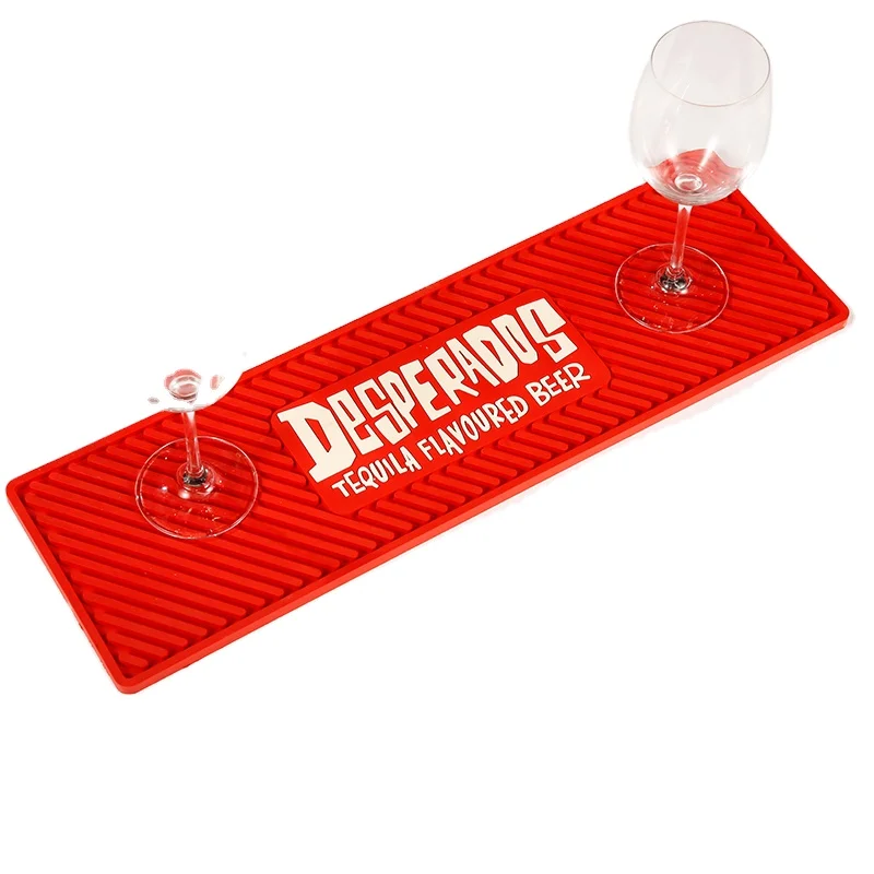 
Custom logo PVC beer drinking personalized bar mat 