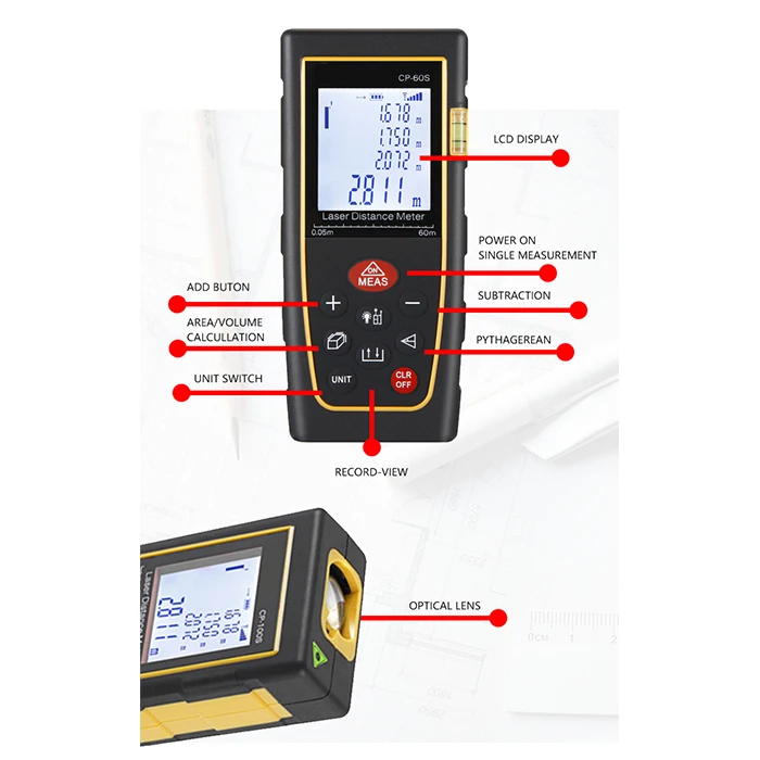 Wholesale Digital Laser Distance Meter 40m 50m 80m 100m 120m 150m High Precision Laser Rangefinders