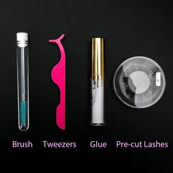 Yiernuo Self-Application Diy Lash Kit Private Label Eyelash Cluster 3D Effect Segmented Diy Lashes Extension Pre cut lash kit