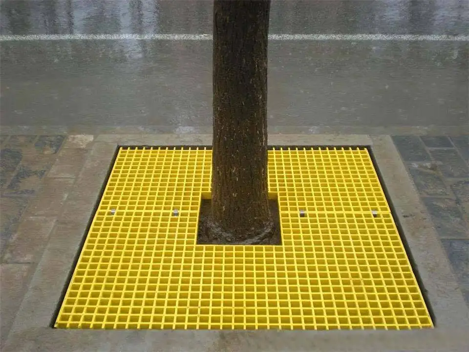 Custom art floor drainage grille non-slip walkway grid steel mesh grating tree pool grid cover