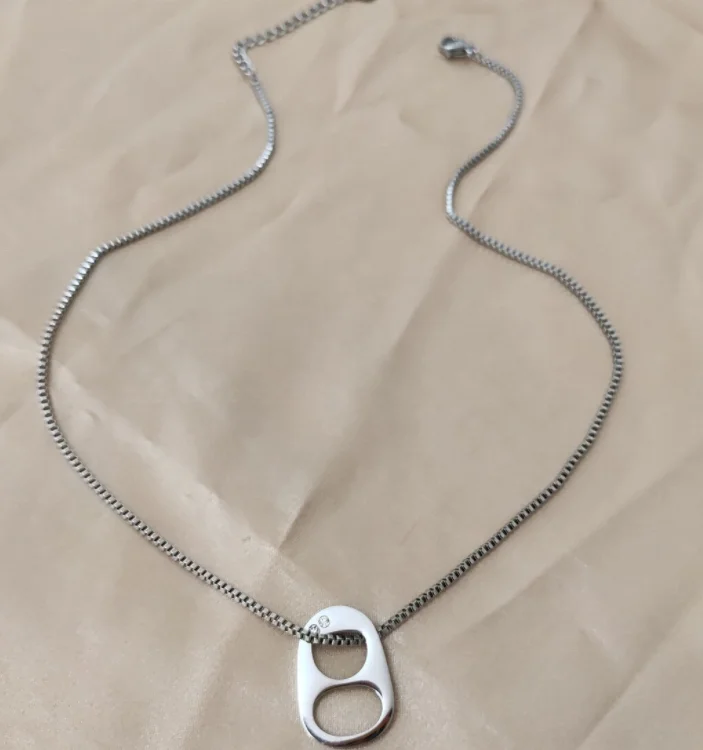 Soda Can Tab Necklace Sarah Cameron Inspired Outer Banks necklace stainless steel Gold Silver Necklace for Girls