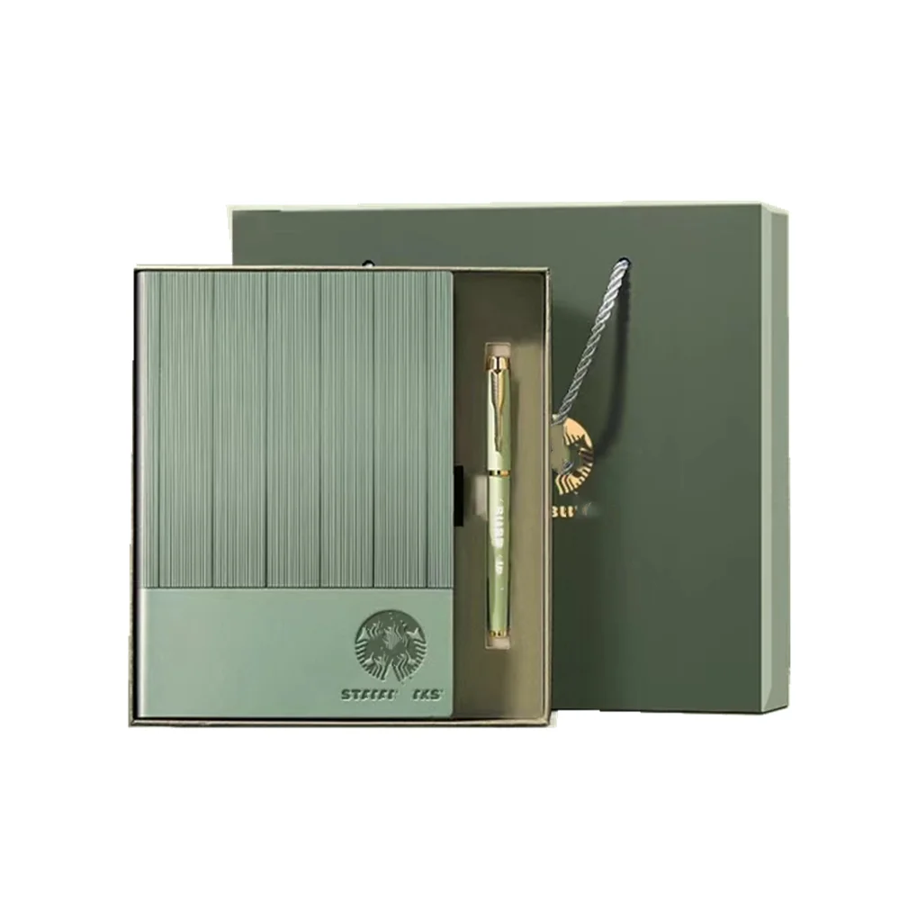 High Quality Promotional Bank Notebook with Pen Gift Sets Pu Diary Planner Executive Corporate Business Stationary