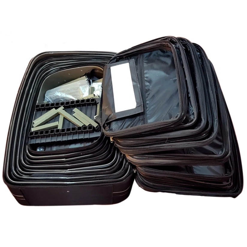 600D Polyester EVA honeycomb Semi Finish 12PCS SKD Trolley Luggage Set