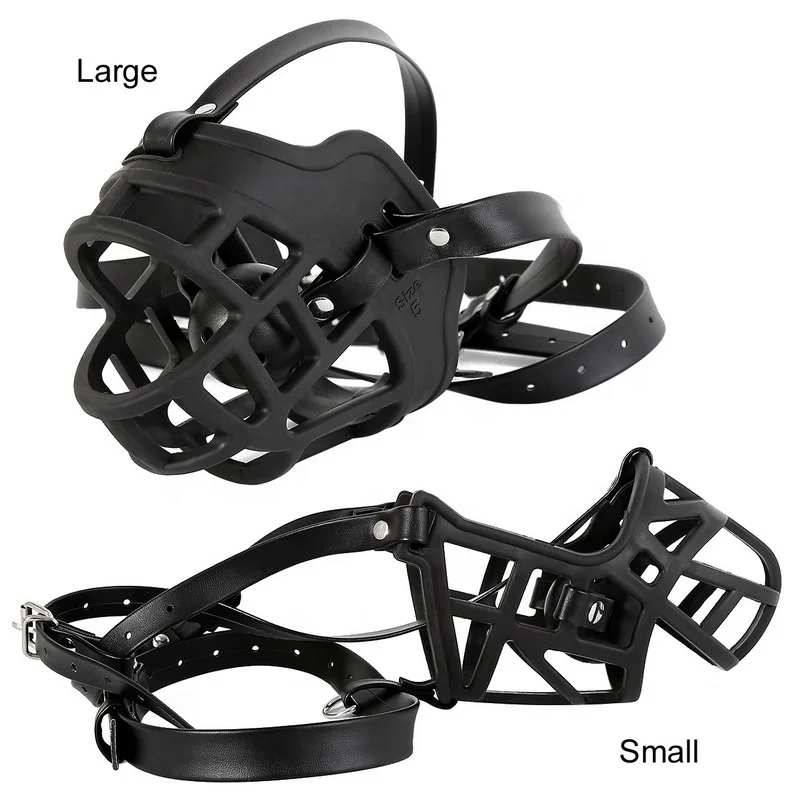 MOGLOVERS Bondage sm кожаный регулируемый чехол для собак эротические игрушки с намордником