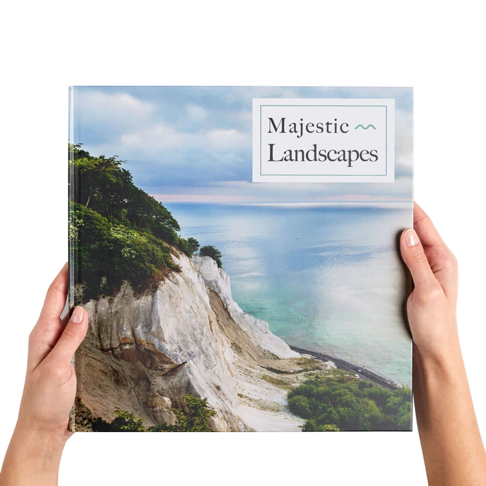 Full Color Hardcover Photo Book Landscape Book Digital Printing Kraft Paper Roll Scratch Art Paper Film Lamination Hard Cover