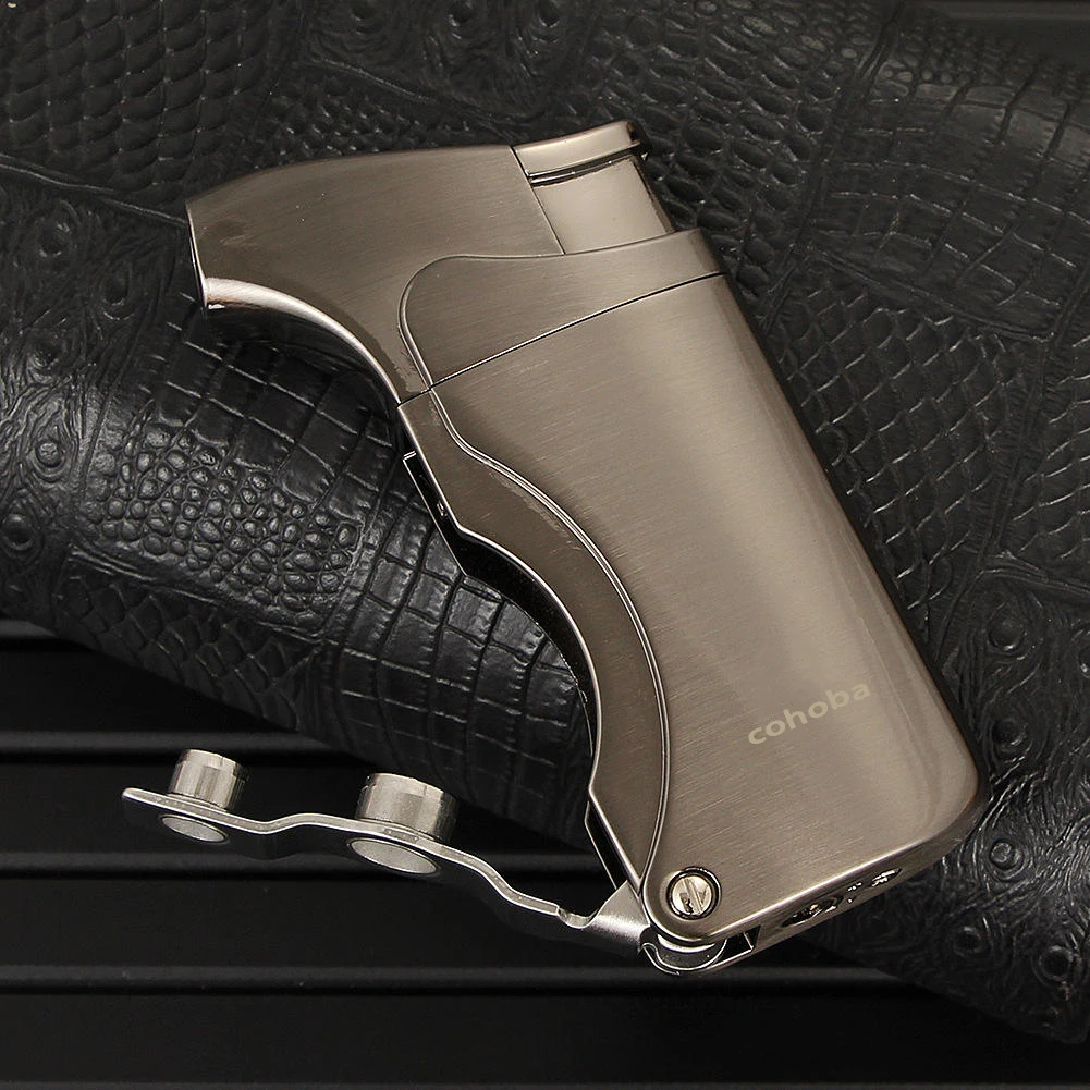 Outdoor Metal Cigarette lighter Single Straight Jet Flame Torch Windproof Lighters