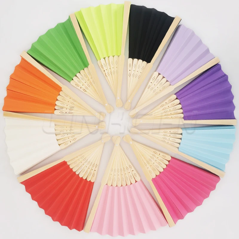 100% natural quality bamboo fans mexican fabric hand fans