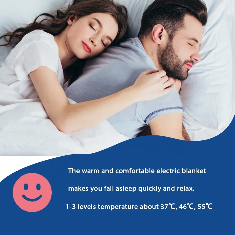 Humanized Design Dual Control 3 Settings Super Soft Electric Blnaket