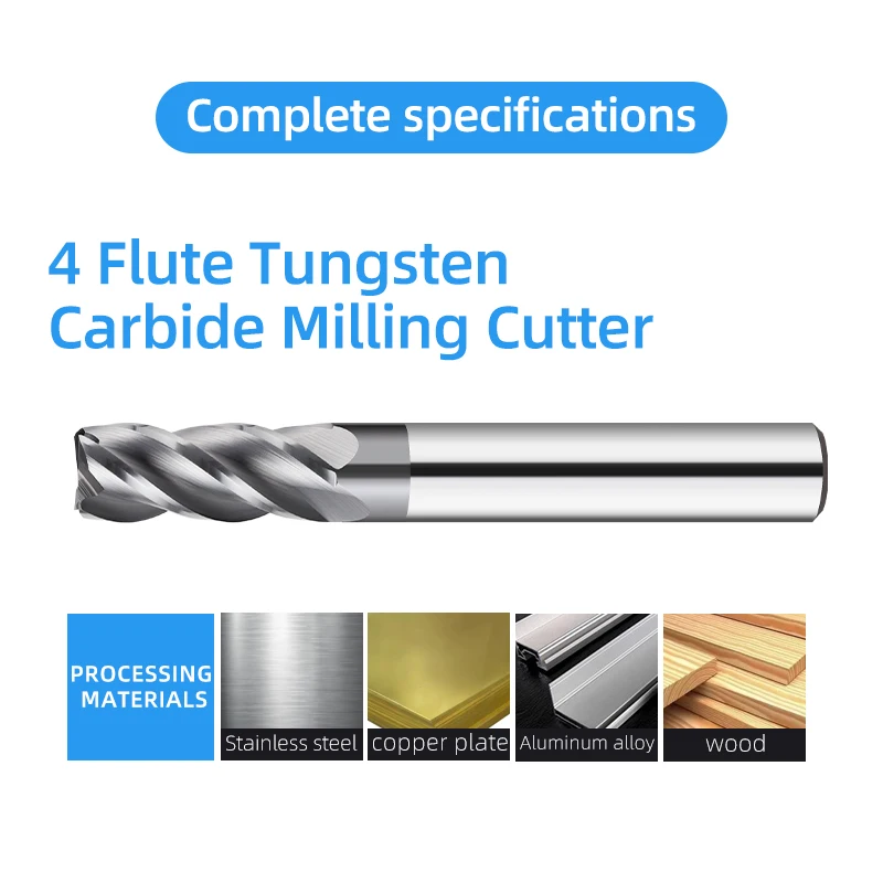 Carbide End Mill tungsten steel Milling Cutter Milling Cutter For Aluminum cutter End Mill Fresas CNC Cutting Tool