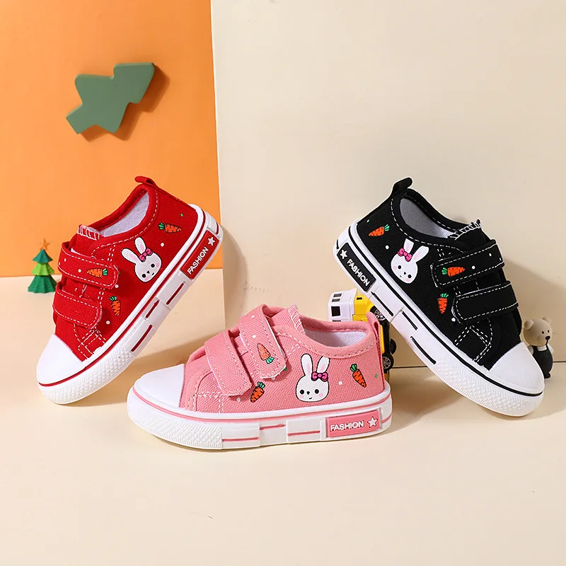 Children Canvas Kids Shoes Toddler Infant Boys Sneakers Girls Candy Color Casual Shoes Baby Kids Breathable Leisure  Soft