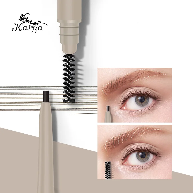 Hot sale makeup eye brow ultra fine pen long lasting natural creamy skinny slim private label custom eyebrow pencil