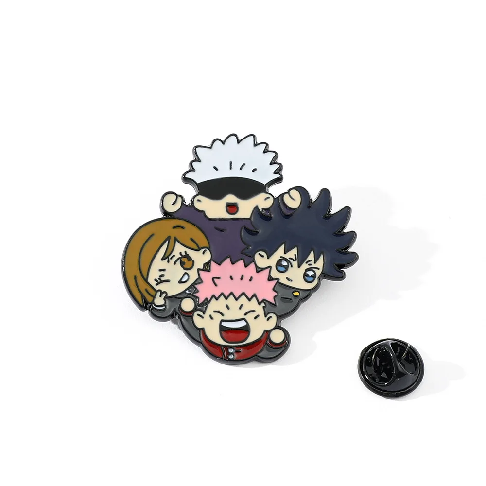 Cosplay 2 Styles Creative Characters Metal Enamel Pins Anime Jujutsu Kaisen Brooch for Fans