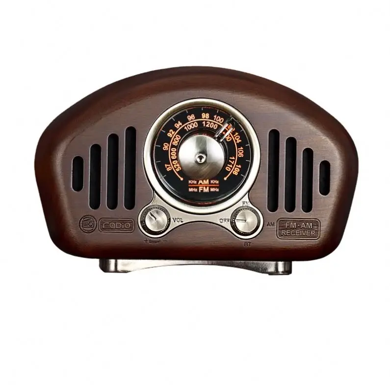 vintage good quality retro decorate home  real wooden retro radio with mini  fm am radio speaker tf card for gift set