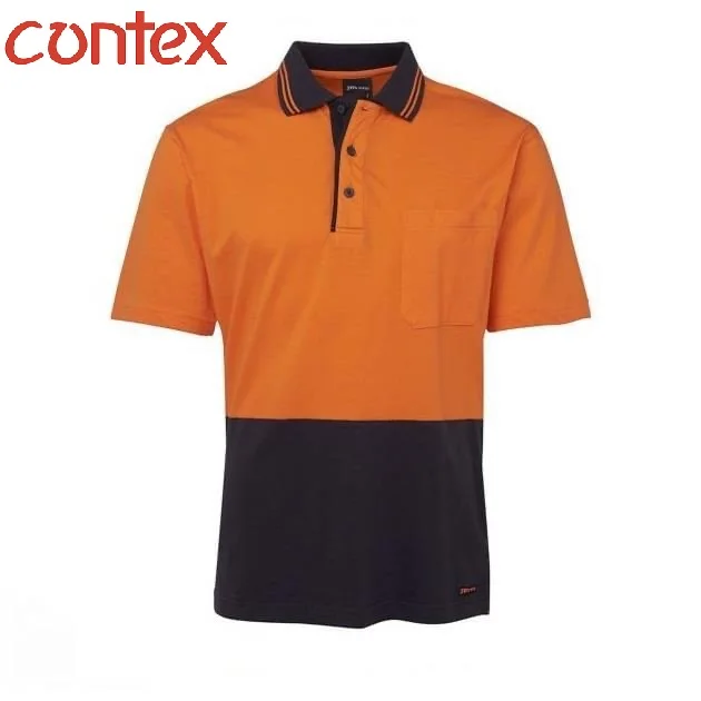 
Workwear WW High Visibility Hivis Hiviz Knit Cotton Pique Two Tone Polo shirt 